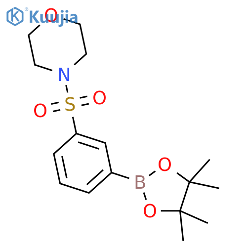4-[3-(4,4,5,5-tetramethyl-1,3,2-dioxaborolan-2-yl)phenyl]sulfonylmorpholine structure