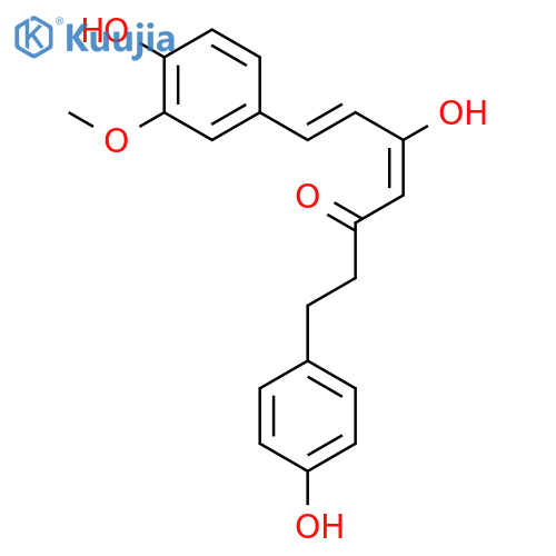 5-hydroxy-7-(4-hydroxy-3-methoxyphenyl)-1-(4-hydroxyphenyl)-4,6-heptadiene-3-one structure