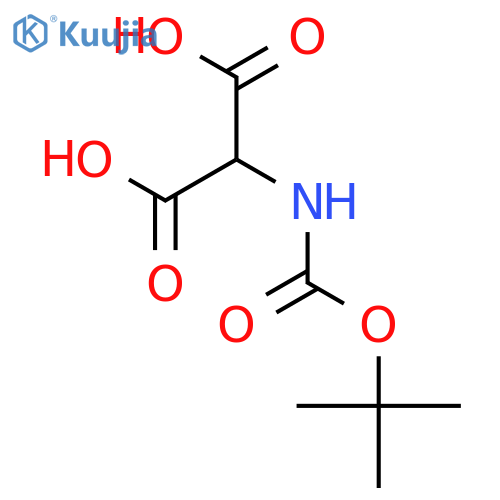 2-((tert-Butoxycarbonyl)amino)malonic acid structure