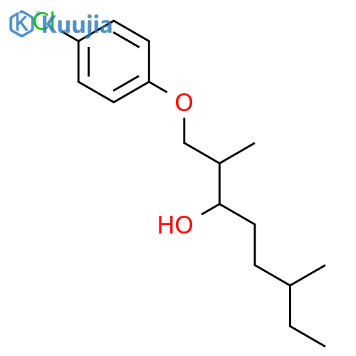 3-Octanol, 1-(4-chlorophenoxy)-2,6-dimethyl- structure