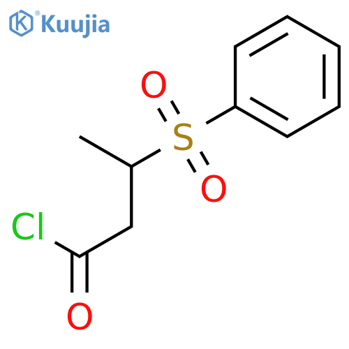 Butanoyl chloride, 3-(phenylsulfonyl)-, (±)- structure