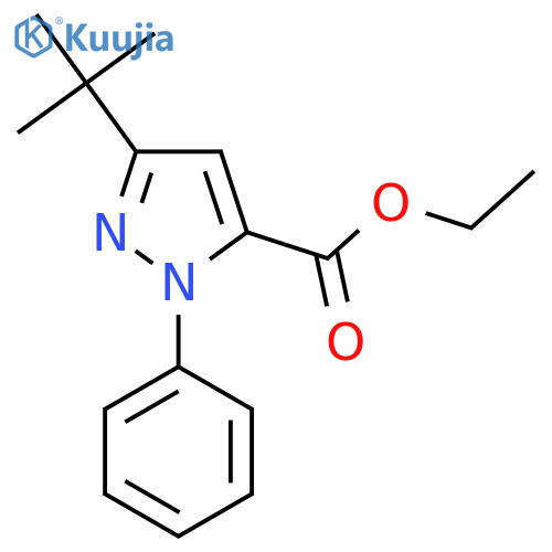 Ethyl 3-tert-butyl-1-phenyl-1H-pyrazole-5-carboxylate structure