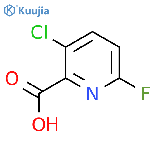 3-chloro-6-fluoropyridine-2-carboxylic acid structure