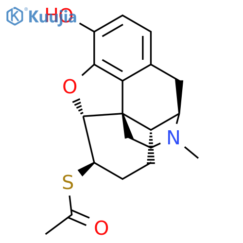 Morphinan-3-ol, 4,5-epoxy-17-methyl-6-(acetylthio)-, (5a,6b)- structure