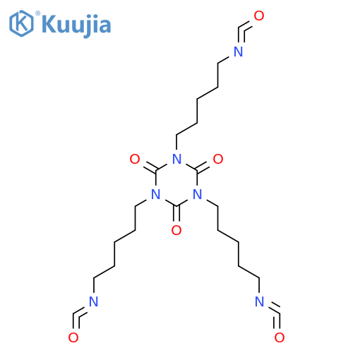 1,3,5-Triazine-2,4,6(1H,3H,5H)-trione, 1,3,5-tris(5-isocyanatopentyl)- structure