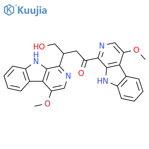 1-Butanone,4-hydroxy-1,3-bis(4-methoxy-9H-pyrido[3,4-b]indol-1-yl)- structure