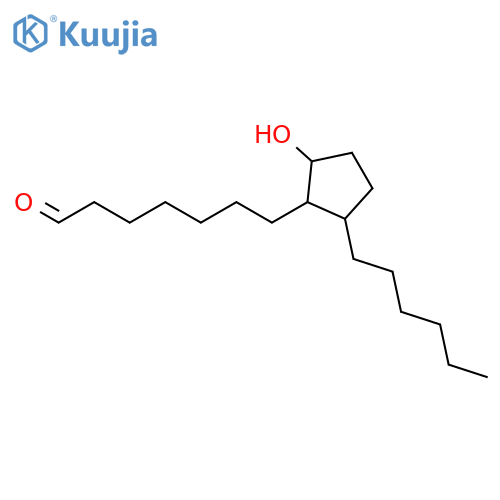 Cyclopentaneheptanal, 2-hexyl-5-hydroxy- structure