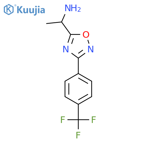 (1-{3-[4-(Trifluoromethyl)phenyl]-1,2,4-oxadiazol-5-yl}ethyl)amine structure
