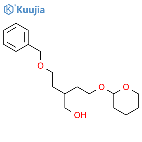 1-Butanol, 2-[2-(phenylmethoxy)ethyl]-4-[(tetrahydro-2H-pyran-2-yl)oxy]- structure