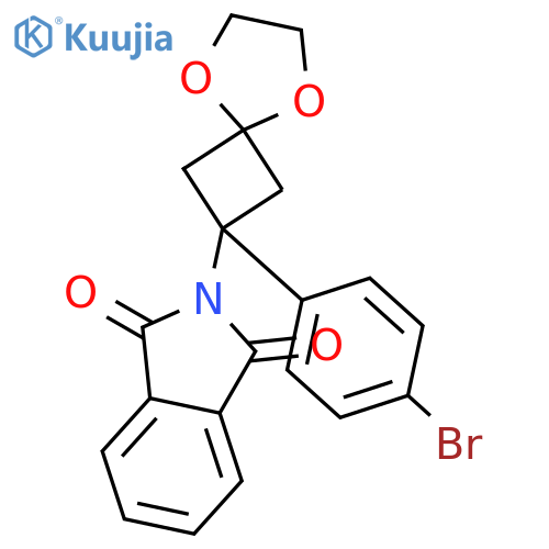 2-(2-(4-Bromophenyl)-5,8-dioxaspiro[3.4]octan-2-yl)isoindoline-1,3-dione structure