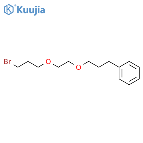 Benzene, [3-[2-(3-bromopropoxy)ethoxy]propyl]- structure