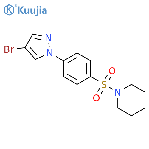 1-(4-(4-Bromopyrazol-1-yl)phenylsulfonyl)piperidine structure