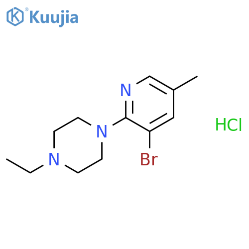 3-Bromo-2-(4-ethylpiperazino)-5-methylpyridine hydrochloride structure