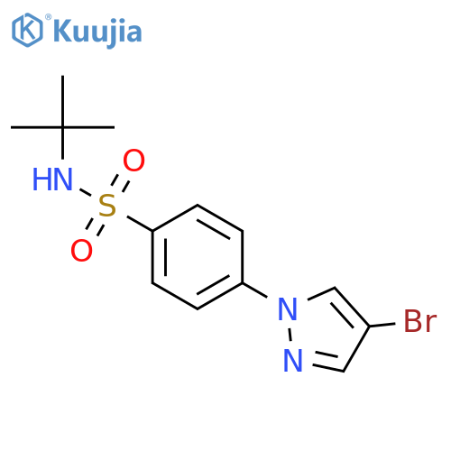 N-t-Butyl 4-(4-bromopyrazol-1-yl)benzenesulfonamide structure