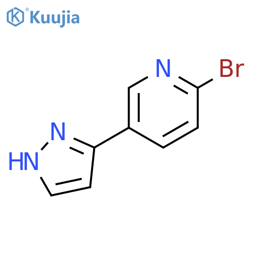2-Bromo-5-(1H-pyrazol-3-yl)pyridine structure