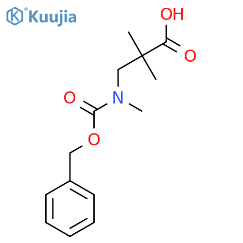 3-{(benzyloxy)carbonyl(methyl)amino}-2,2-dimethylpropanoic acid structure