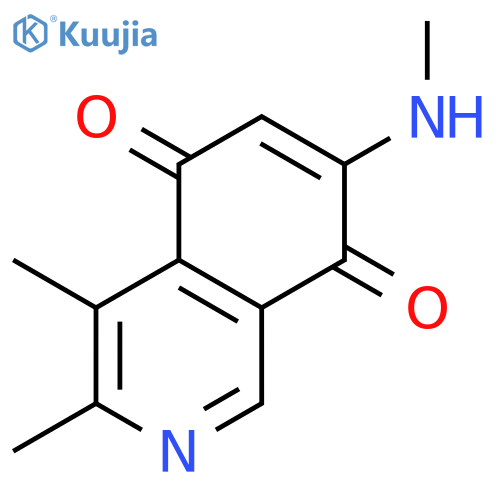 7-methylamino-3,4-dimethylisoquinoline-5,8-dione structure