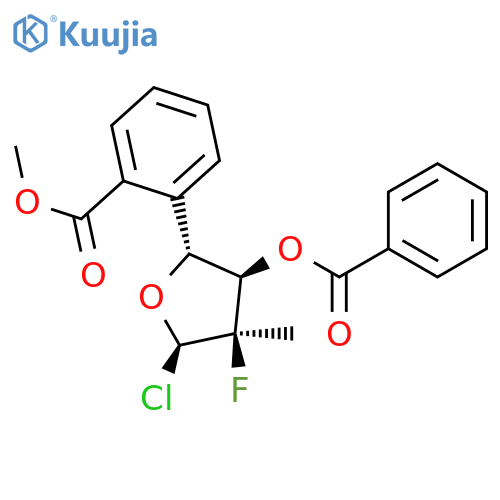 (2R)-2-Deoxy-2-fluoro-2-methyl-α-D-erythro-pentofuranosyl Chloride 3,5-Dibenzoate structure