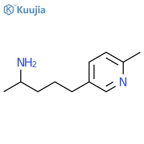 5-(6-methyl-3-pyridyl)pentan-2-amine structure