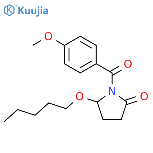 2-Pyrrolidinone, 1-(4-methoxybenzoyl)-5-(pentyloxy)- structure