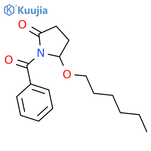 1-benzoyl-5-hexoxy-pyrrolidin-2-one structure