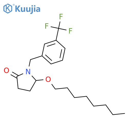 2-PYRROLIDINONE, 5-(OCTYLOXY)-1-[[3-(TRIFLUOROMETHYL)PHENYL]METHYL]- structure