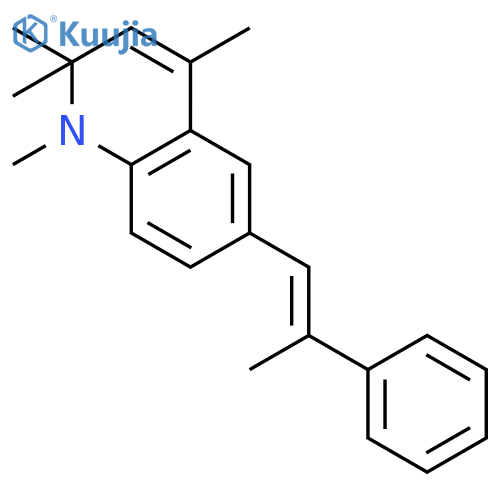 Quinoline, 1,2-dihydro-1,2,2,4-tetramethyl-6-(2-phenyl-1-propenyl)- structure