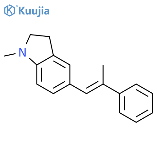 1H-Indole, 2,3-dihydro-1-methyl-5-(2-phenyl-1-propenyl)- structure