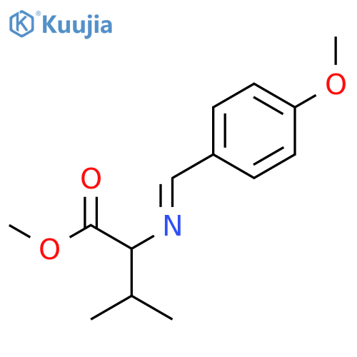 DL-VALINE, N-[(4-METHOXYPHENYL)METHYLENE]-, METHYL ESTER structure