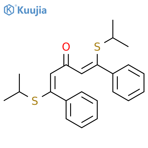 1,4-Pentadien-3-one, 1,5-bis[(1-methylethyl)thio]-1,5-diphenyl- structure