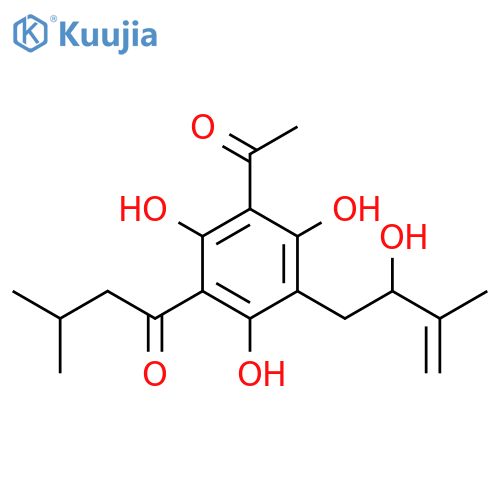 1-Butanone,1-[3-acetyl-2,4,6-trihydroxy-5-(2-hydroxy-3-methyl-3-buten-1-yl)phenyl]-3-methyl- structure