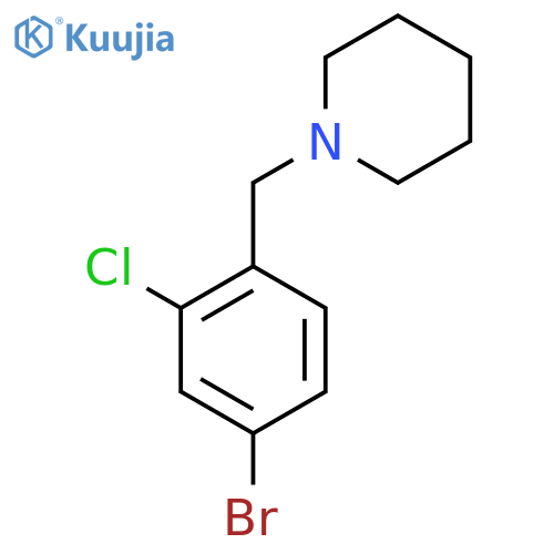 1-(4-Bromo-2-chlorobenzyl)-piperidine structure