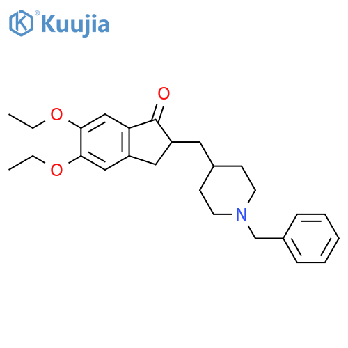 1H-Inden-1-one,5,6-diethoxy-2,3-dihydro-2-[[1-(phenylmethyl)-4-piperidinyl]methyl]- structure