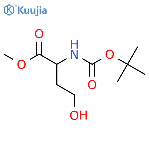 Methyl N-{[(2-methyl-2-propanyl)oxy]carbonyl}homoserinate structure