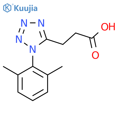 3-[1-(2,6-dimethylphenyl)-1H-1,2,3,4-tetrazol-5-yl]propanoic acid structure