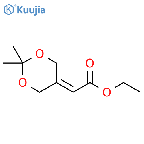Acetic acid, 2-(2,2-dimethyl-1,3-dioxan-5-ylidene)-, ethyl ester structure