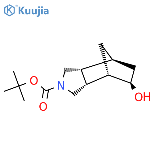 tert-butyl rel-(1R,2S,6S,7R,8S)-8-hydroxy-4-azatricyclo[5.2.1.02?]decane-4-carboxylate structure