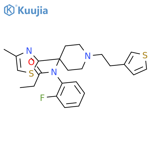 Propanamide,N-(2-fluorophenyl)-N-[4-(4-methyl-2-thiazolyl)-1-[2-(3-thienyl)ethyl]-4-piperidinyl]- structure