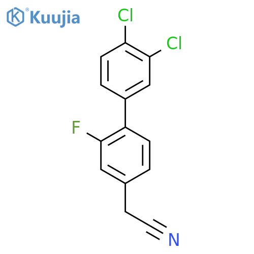 3',4'-Dichloro-2-fluoro-4-cyanomethyl-biphenyl structure