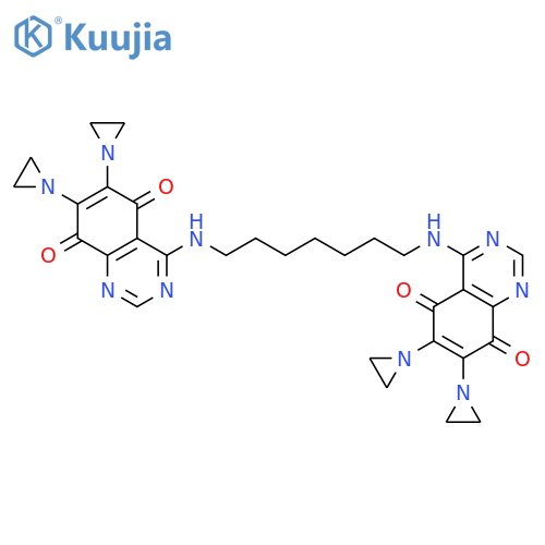 5,8-Quinazolinedione,4,4'-(1,7-heptanediyldiimino)bis[6,7-bis(1-aziridinyl)- (9CI) structure