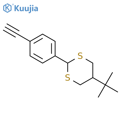 1,3-Dithiane, 5-(1,1-dimethylethyl)-2-(4-ethynylphenyl)- structure