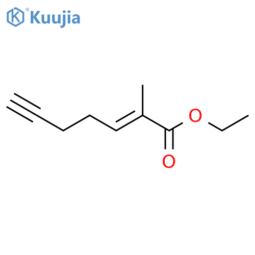 2-Hepten-6-ynoic acid, 2-methyl-, ethyl ester, (E)- structure