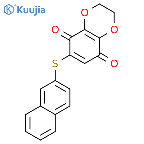 1,4-Benzodioxin-5,8-dione, 2,3-dihydro-6-(2-naphthalenylthio)- structure