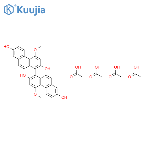 [1,1'-Biphenanthrene]-2,2',7,7'-tetrol, 4,4'-dimethoxy-, tetraacetate structure