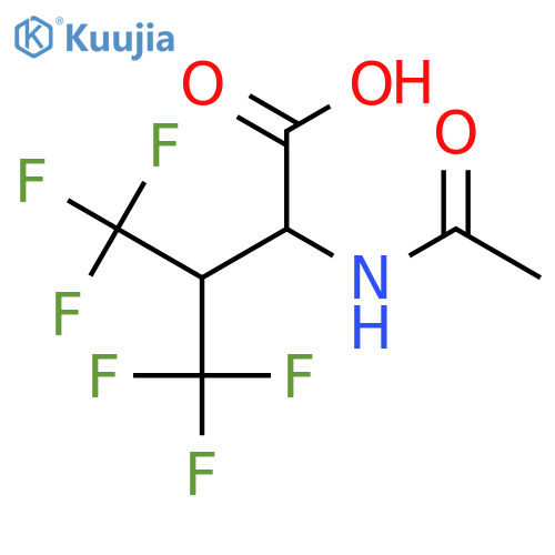 2-Acetamido-4,4,4-trifluoro-3-(trifluoromethyl)butanoic acid structure