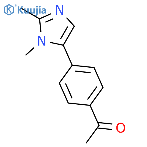 1-[4-(1,2-dimethyl-1H-imidazol-5-yl)phenyl]-Ethanone structure