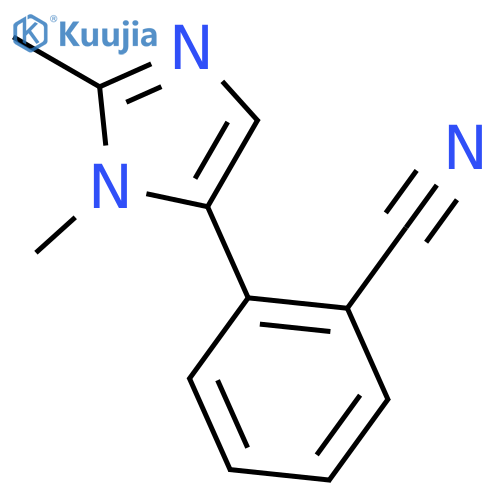2-(1,2-dimethyl-1H-imidazol-5-yl)-Benzonitrile structure