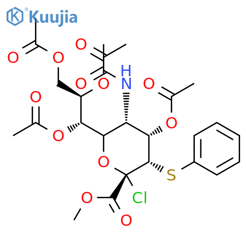5-(Acetylamino)-2-chloro-2,5-dideoxy-3-S-phenyl-3-thio-D-erythro-α-L-gluco-2-nonulopyranosonic Acid Methyl Ester 4,7,8,9-Tetraacetate structure