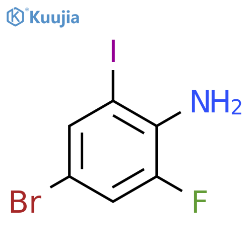 4-Bromo-2-fluoro-6-iodoaniline structure