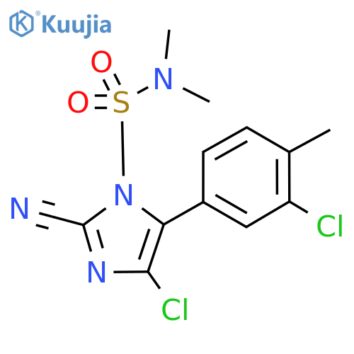 4-Chloro-5-(3-chloro-4-methylphenyl)-2-cyano-N,N-dimethyl-1H-imidazole-1-sulfonamide structure